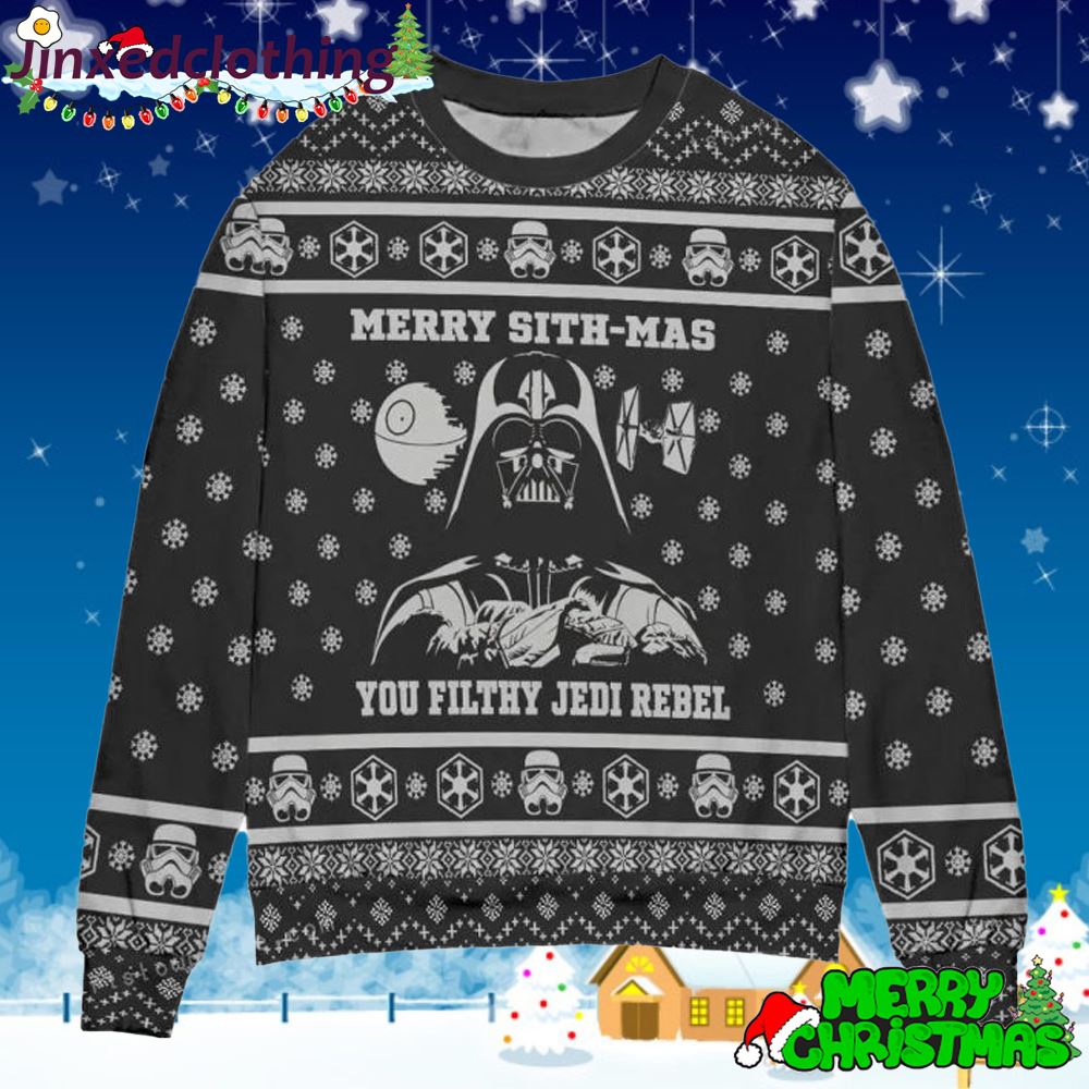 Star Wars Darth Vader Merry Sithmas You Filthy Jedi Rebel Ugly Sweater Party 